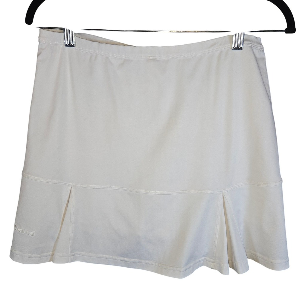 Bolle Tennis Skirt Women's Activewear Pleated Athletic‎ Skort White Size M